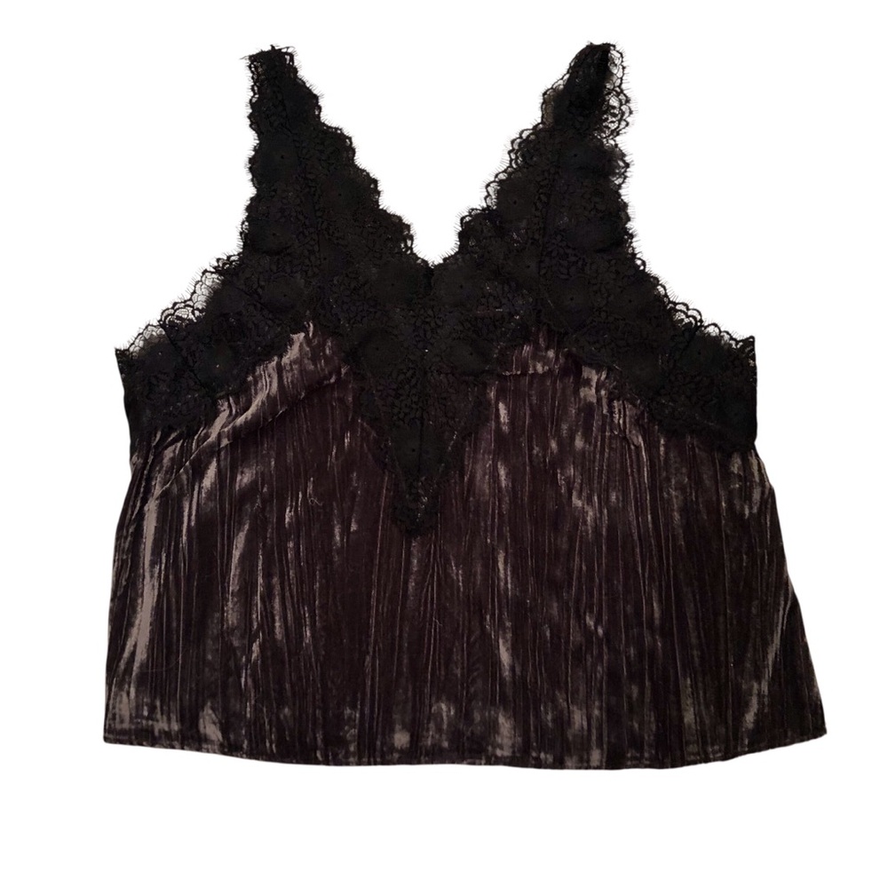 Black Lace & Velvet Sleeveless Top Size L Whimsigoth
Fairycore Boho